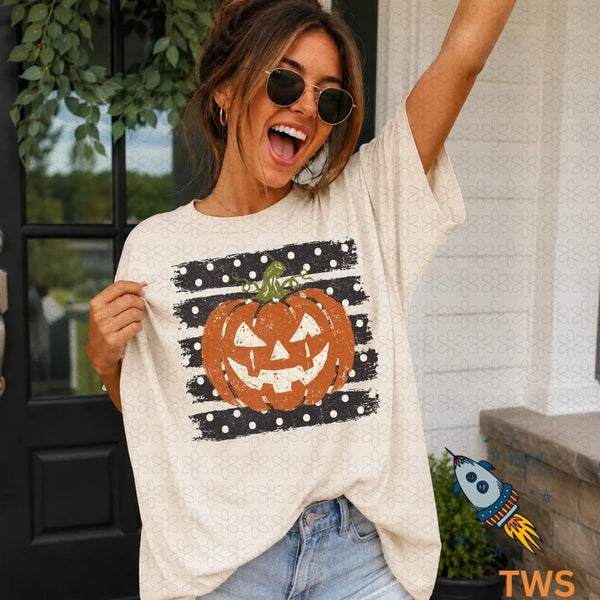 Polka Dot Jack O Lantern